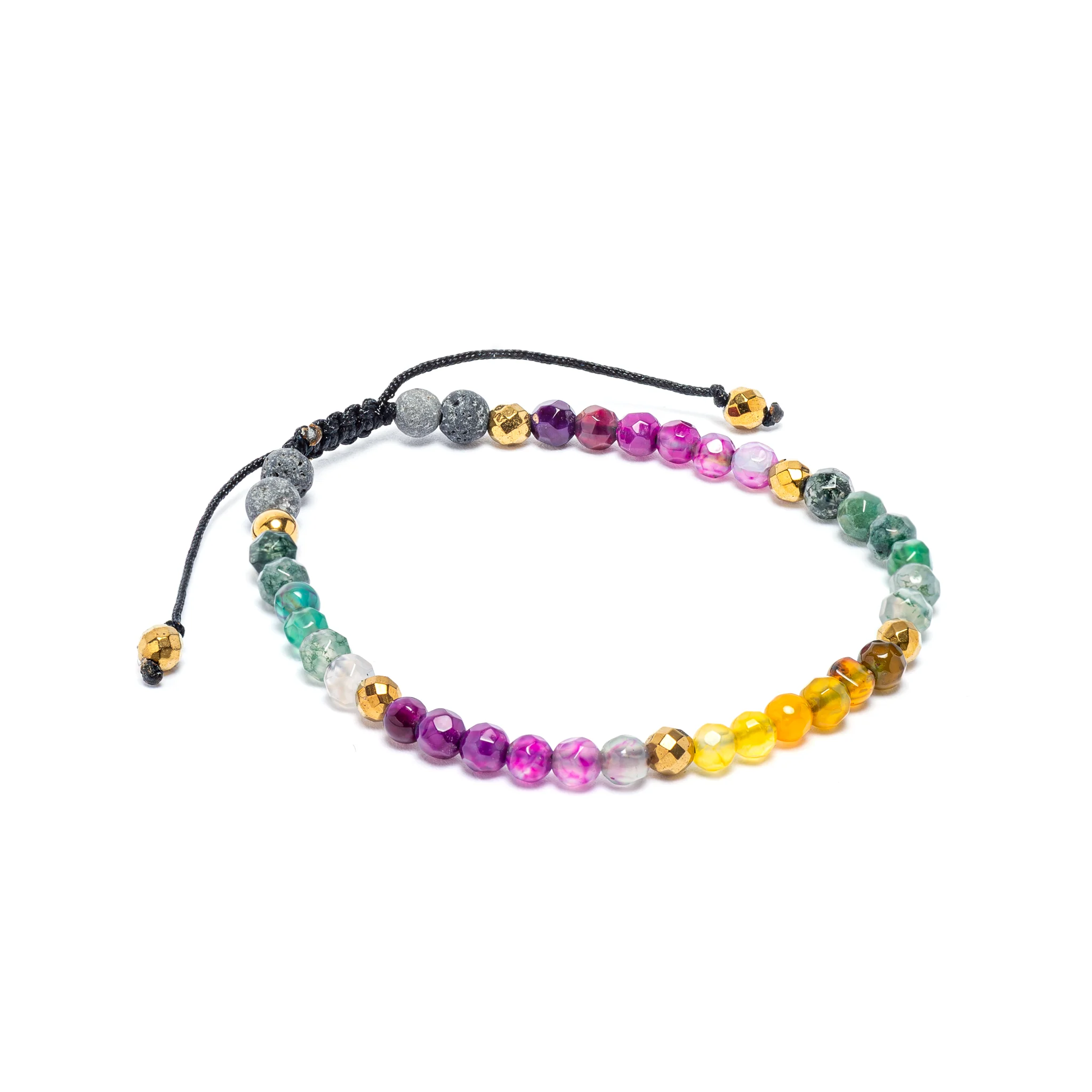 Rock & Soul X Bramley Moss & Pink Agate Bracelet - Image 3